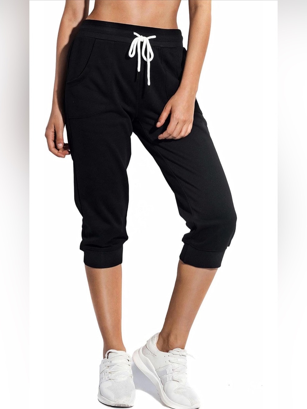 Special Magic Women's Cropped Sweatpants Capri Jogger Pants with Drawstring
